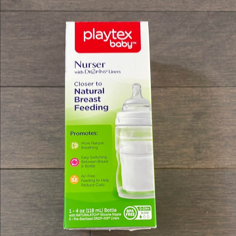 Playtex Baby Nurser Bottle with White Liners